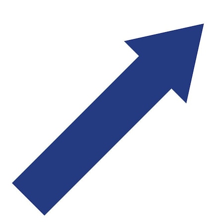 Superior Mark Carpet Marking Arrows, 4in x 10in, Blue IN-40-504I-V-C